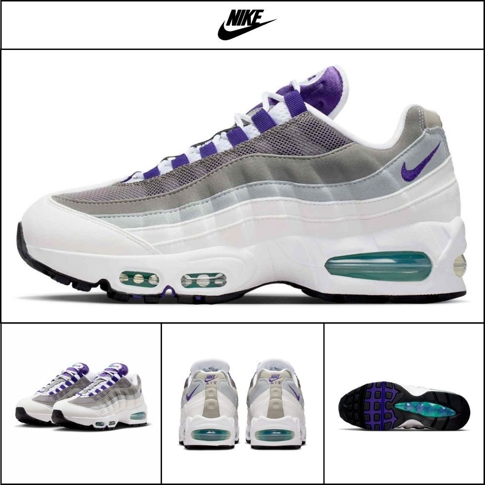【NIKE】Air Max 95 Big Bubble W White Emerald Green Wolf