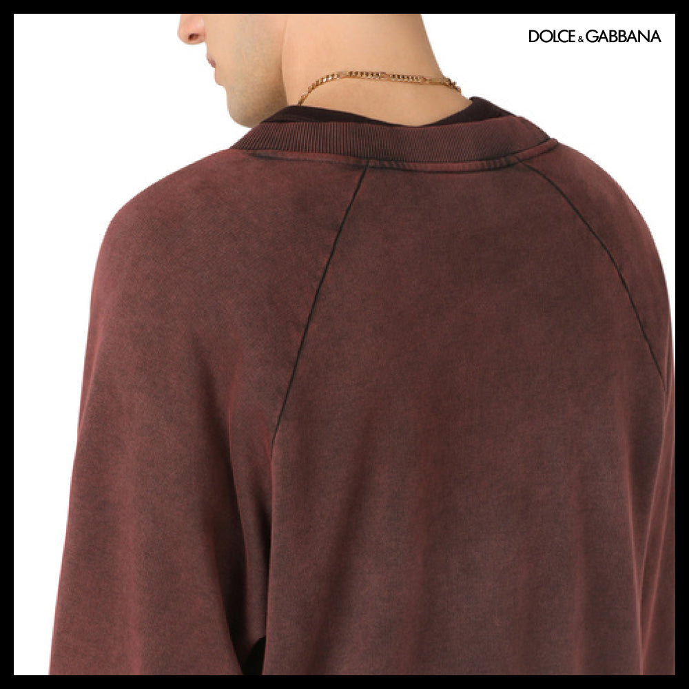 【Dolce&Gabbana】ROUND NECK JERSEY SWEATSHIRT PATCHED