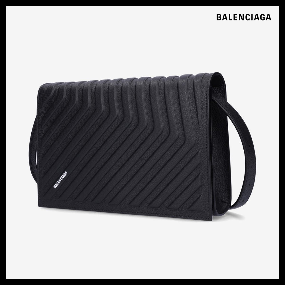【BALENCIAGA】Men’s Car Flap Crossbody Shoulder Bag Black