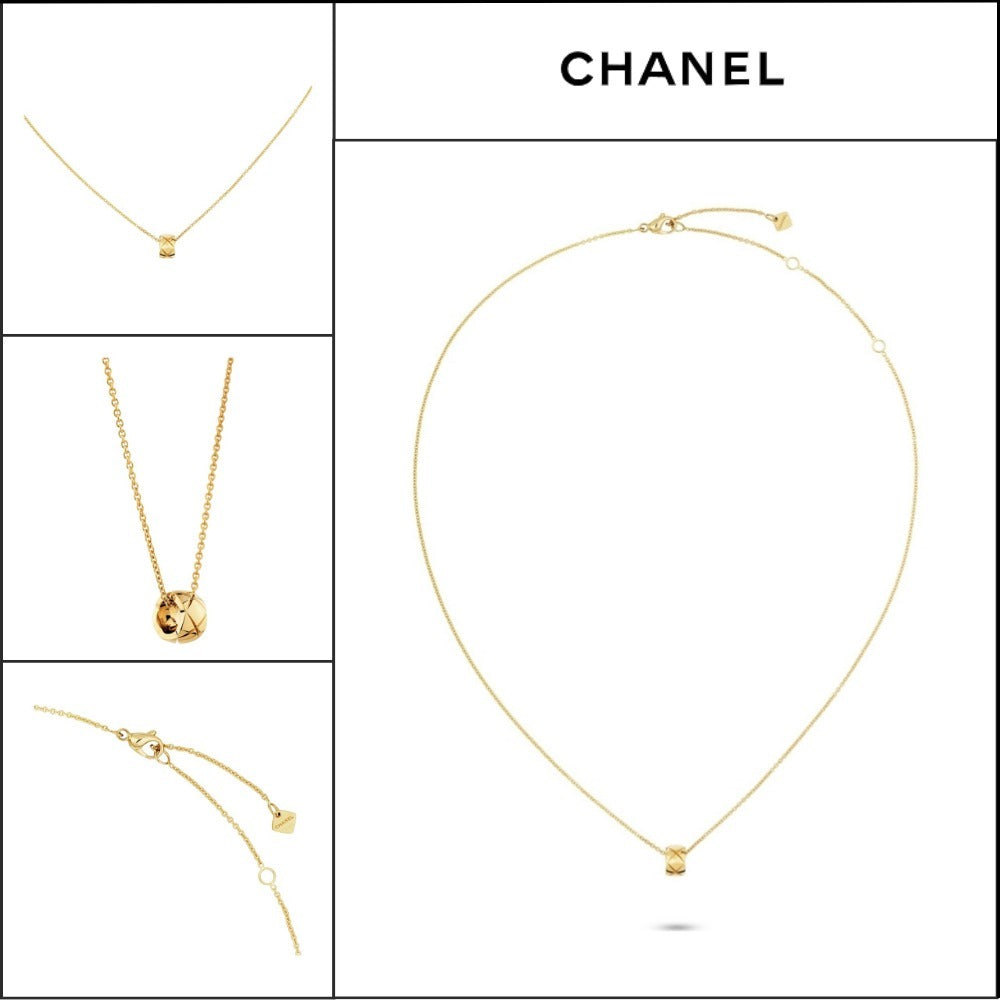 【CHANEL】COCO Crush Necklace Beige Gold