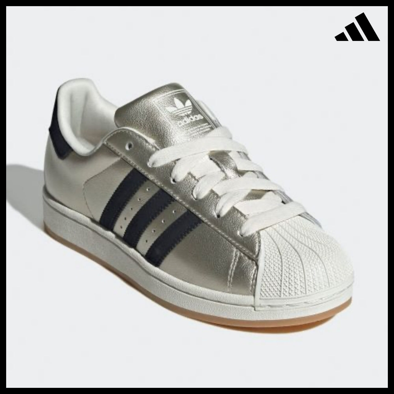 【ADIDAS】Superstar Alumina Black Sneakers Shell Toe