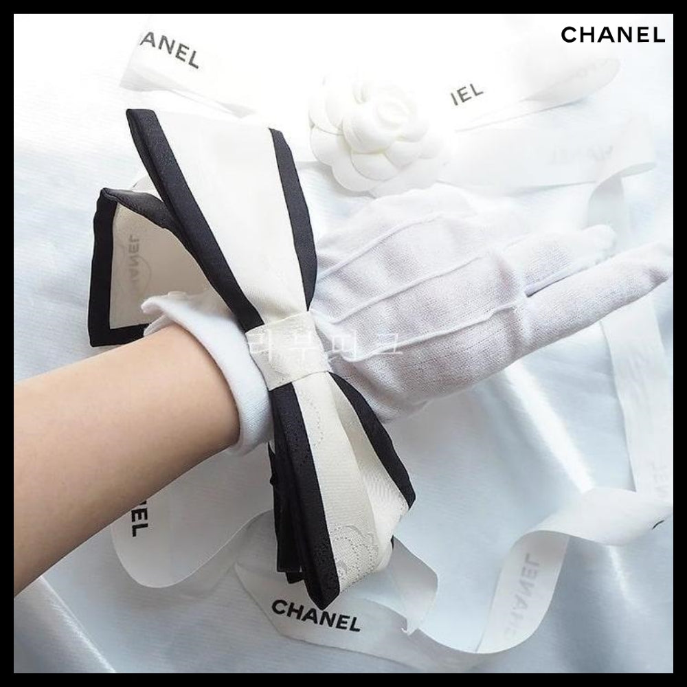 【CHANEL】Camellia Lettering Logo Twilly Scrunchie Hairband