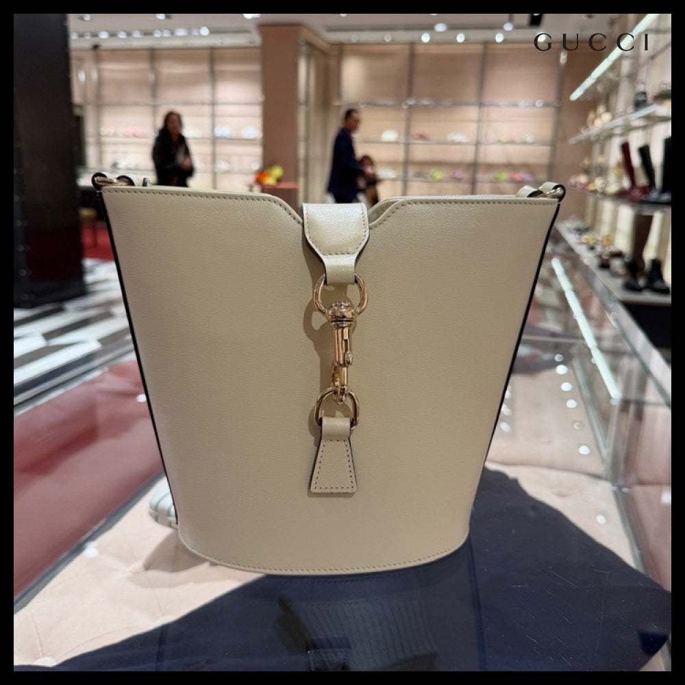 【GUCCI】TRITONE Bucket Shoulder Bag New Ivoire