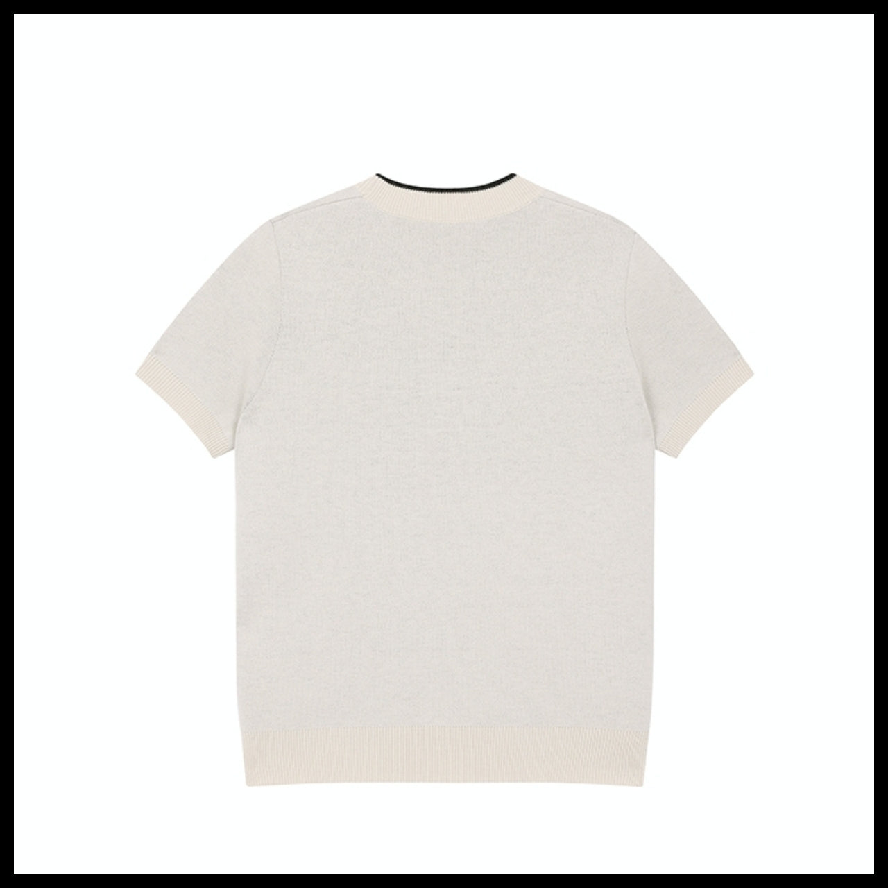 【Max Mara】Euforia Wool Short Sleeve Knit Top Ecru