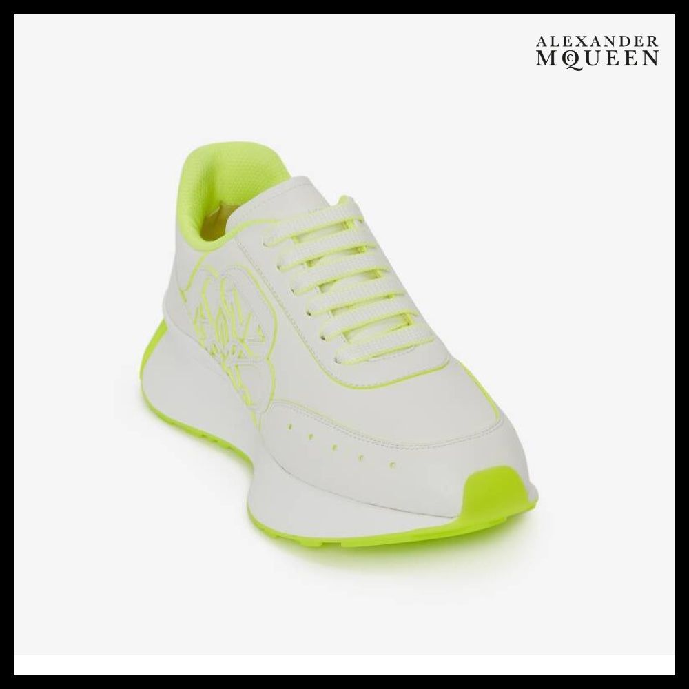 【Alexander Mcqueen】Women’s Sprint Runner White AcidYellow