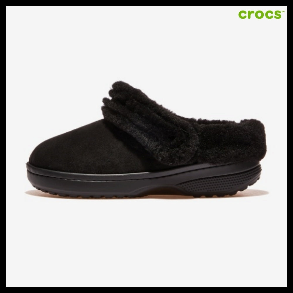 【CROCS】Classic Unforgettable Suede Clog Black