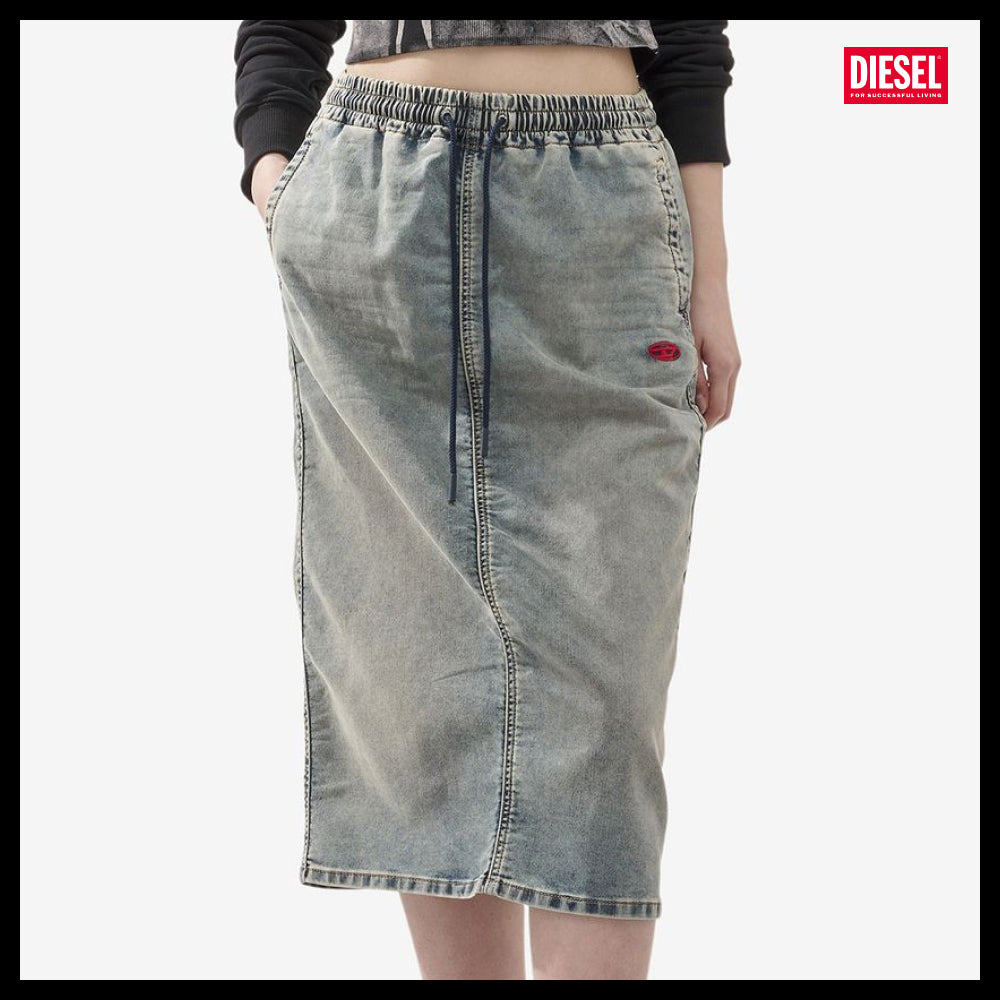 【DIESEL】DE Oren Jog Denim Skirt Blue