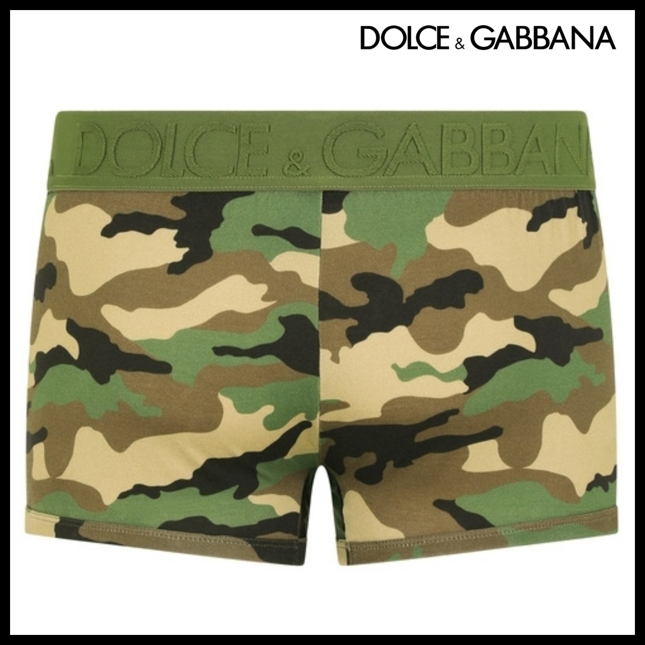 【Dolce & Gabbana】CAMOUFLAGE PRINT TWO-WAY STRETCH JERSEY