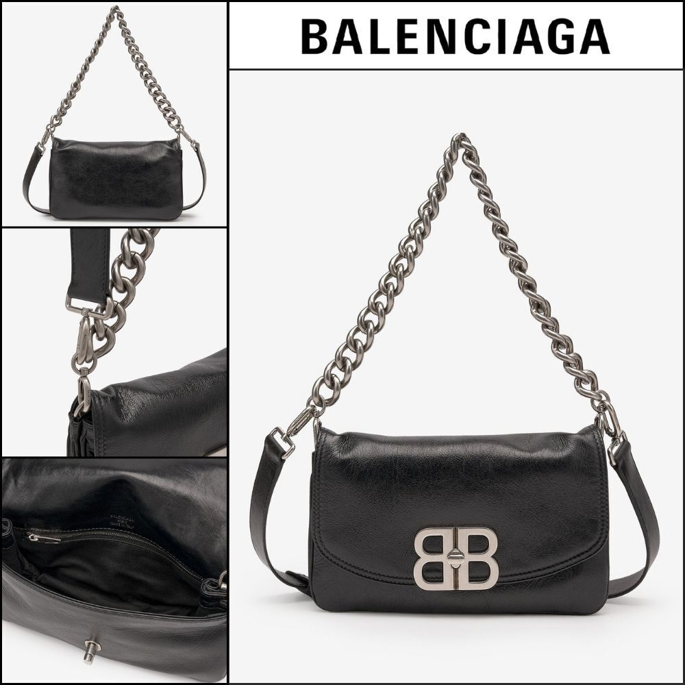 【BALENCIAGA】BB Soft Small Flap Shoulder Bag Black