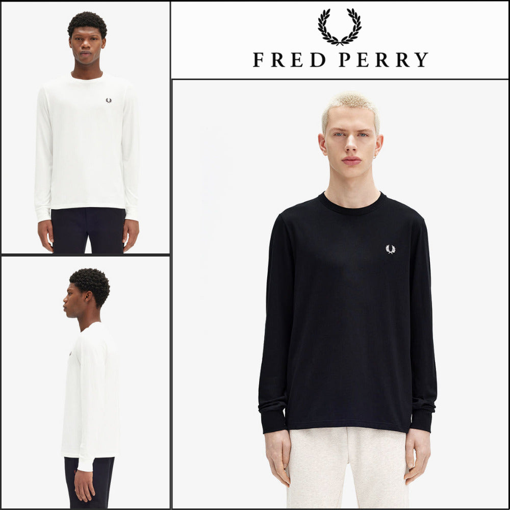 【FRED PERRY】Long Sleeve Crewneck T-Shirt 2 Colors