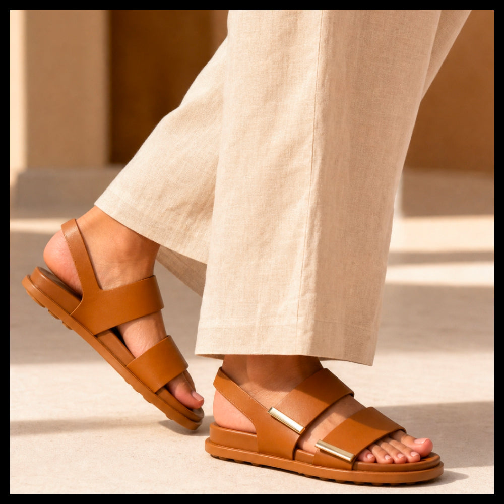 【TOD`S】Leather Strap Sandals