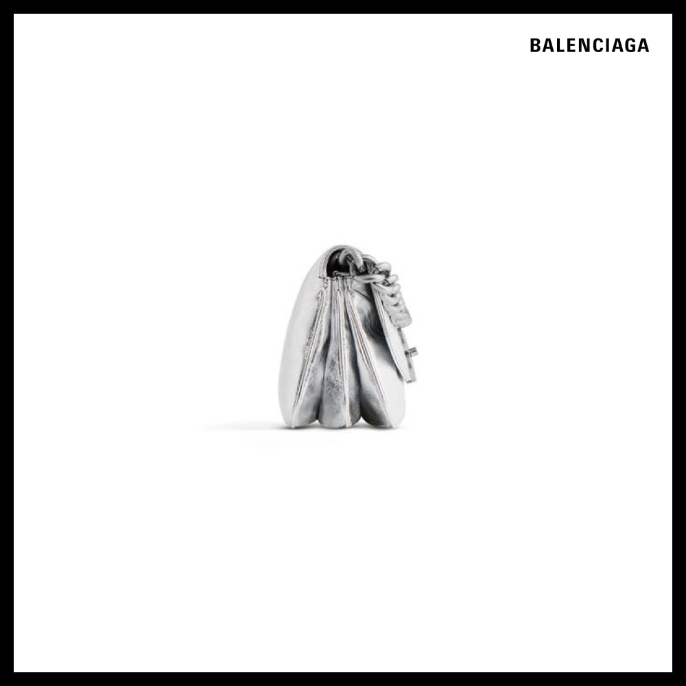 【BALENCIAGA】BB Soft Small Flap Bag Metallized Silver