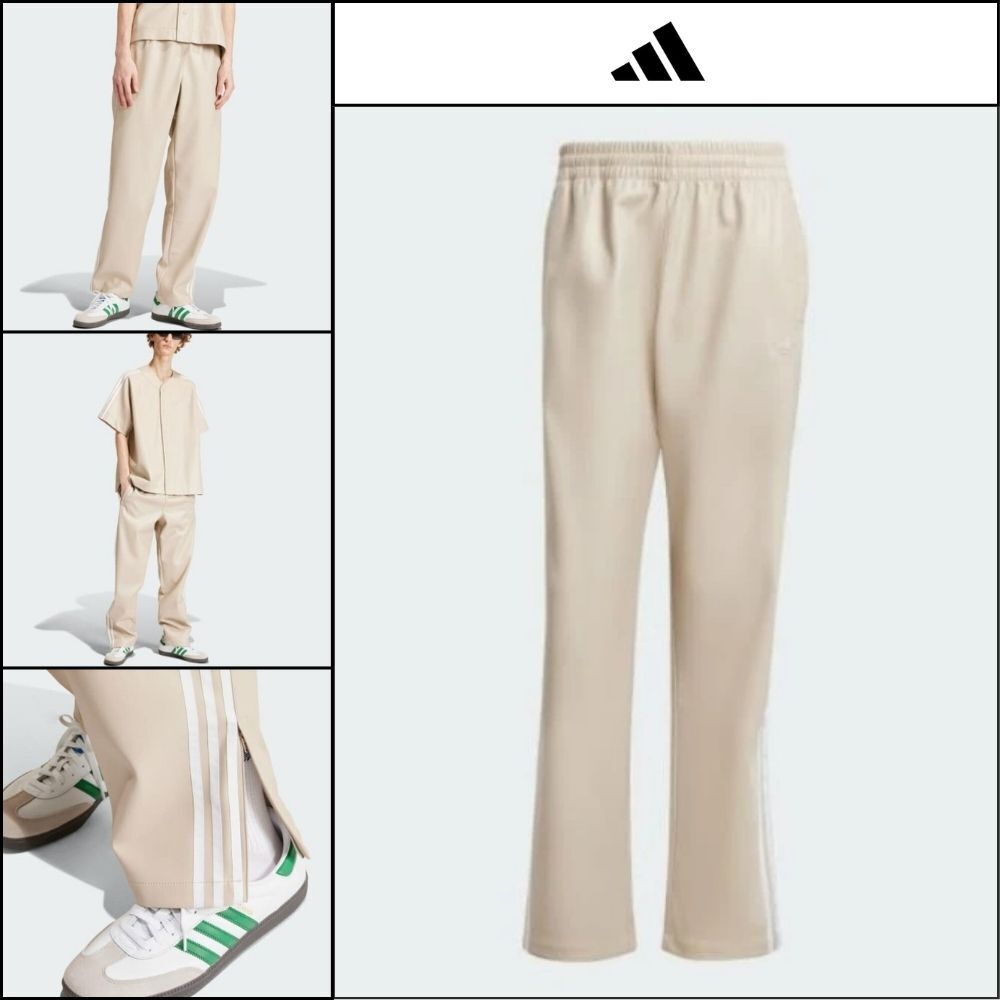 【ADIDAS 】Faux Leather Adicolor 3S Firebird Tracksuit Pants
