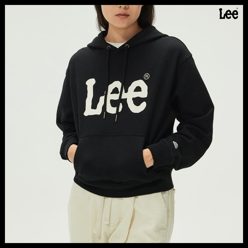 【LEE】アウトレットビッグツイッチロゴフードTシャツブラック
