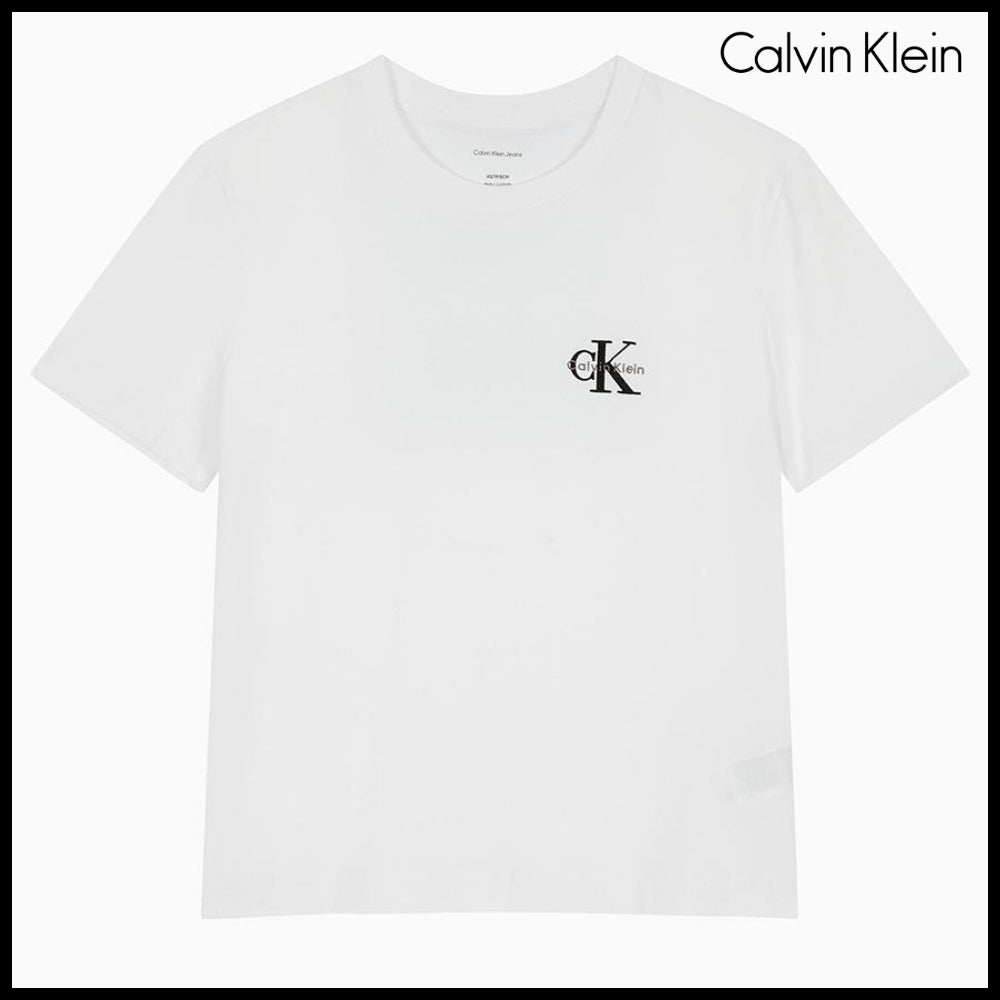 【Calvin Klein】Regular Fit Small Monogram Sleeve T-Shirt