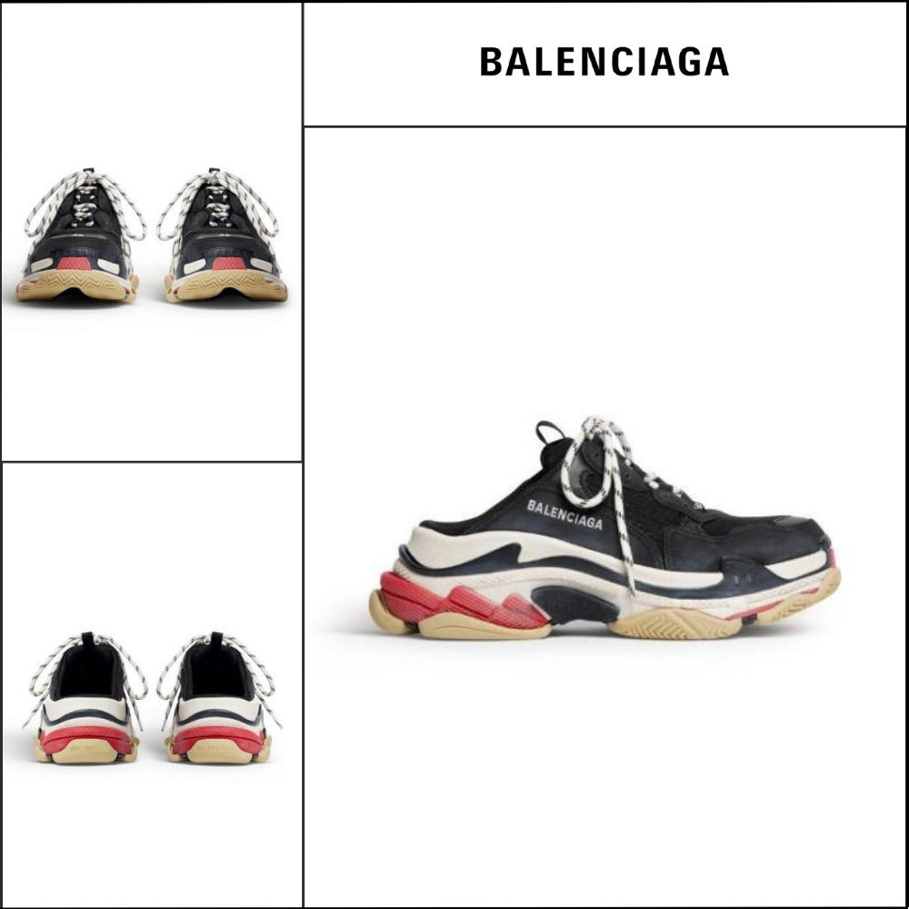 【BALENCIAGA】Triple S Mule Black