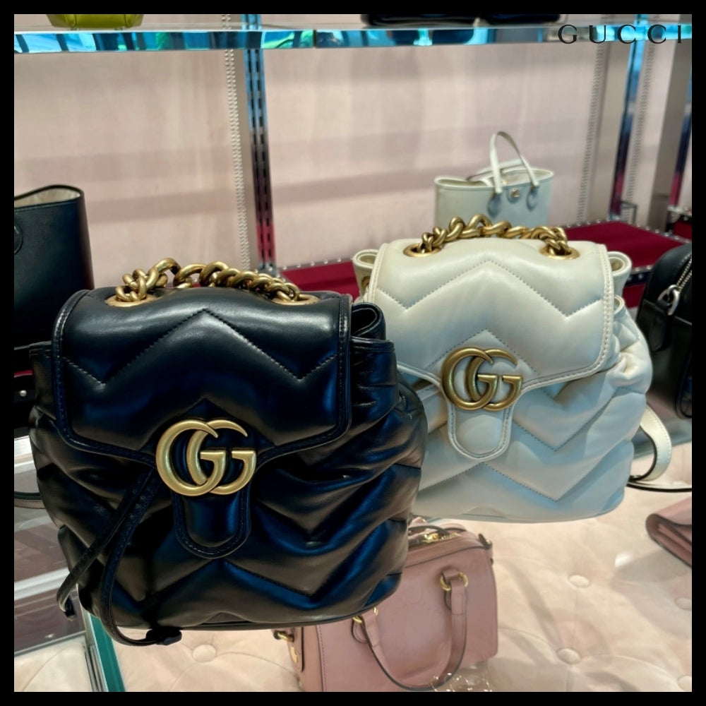 【GUCCI】Chevron Matelasse Backpack