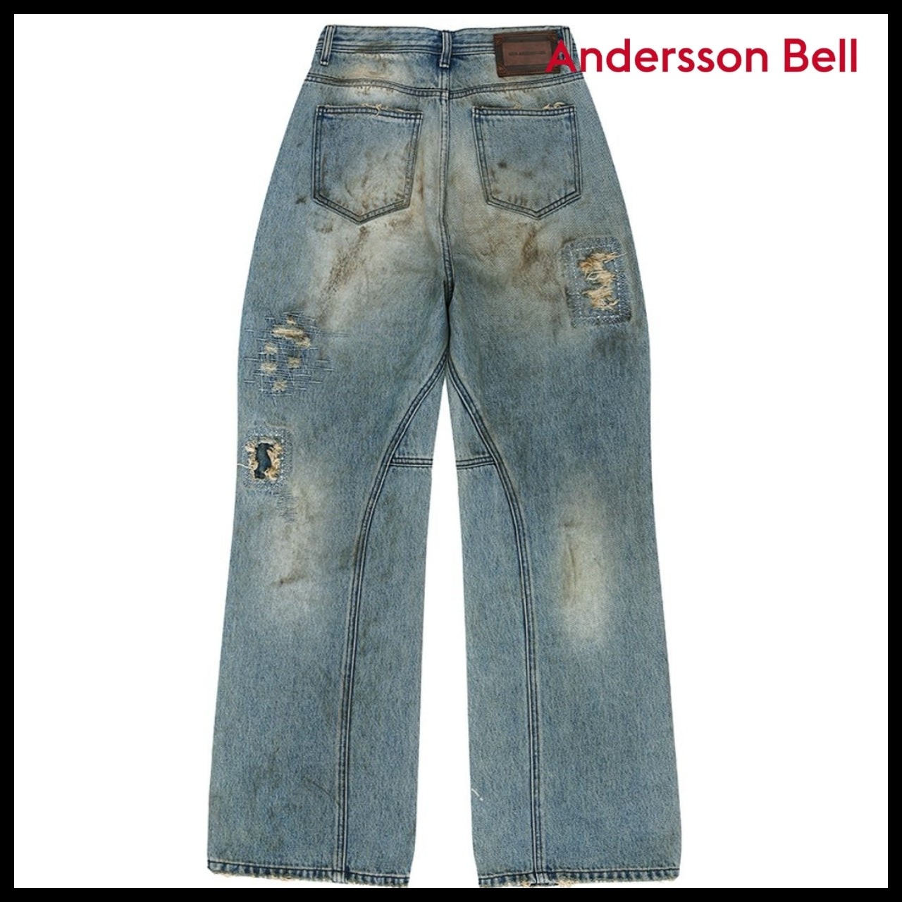 ◆ANDERSSON BELL◆ ワイドデニム Wide Denim Blue ダメージ