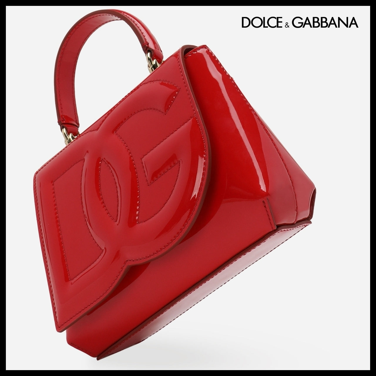 【Dolce & Gabbana】DG Logo Top-Handle Bag Red