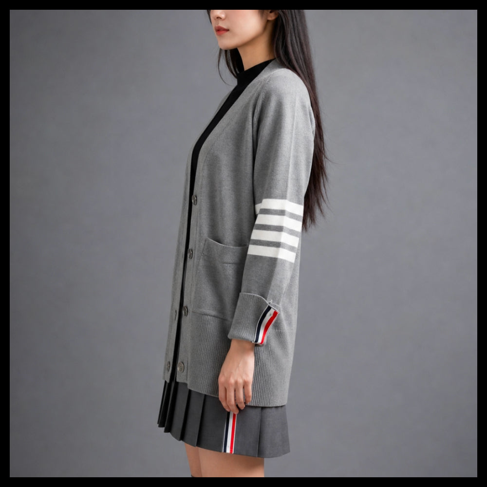 【Thom Browne】Jersey Stitch Cotton 4-Bar Exaggerated Fit