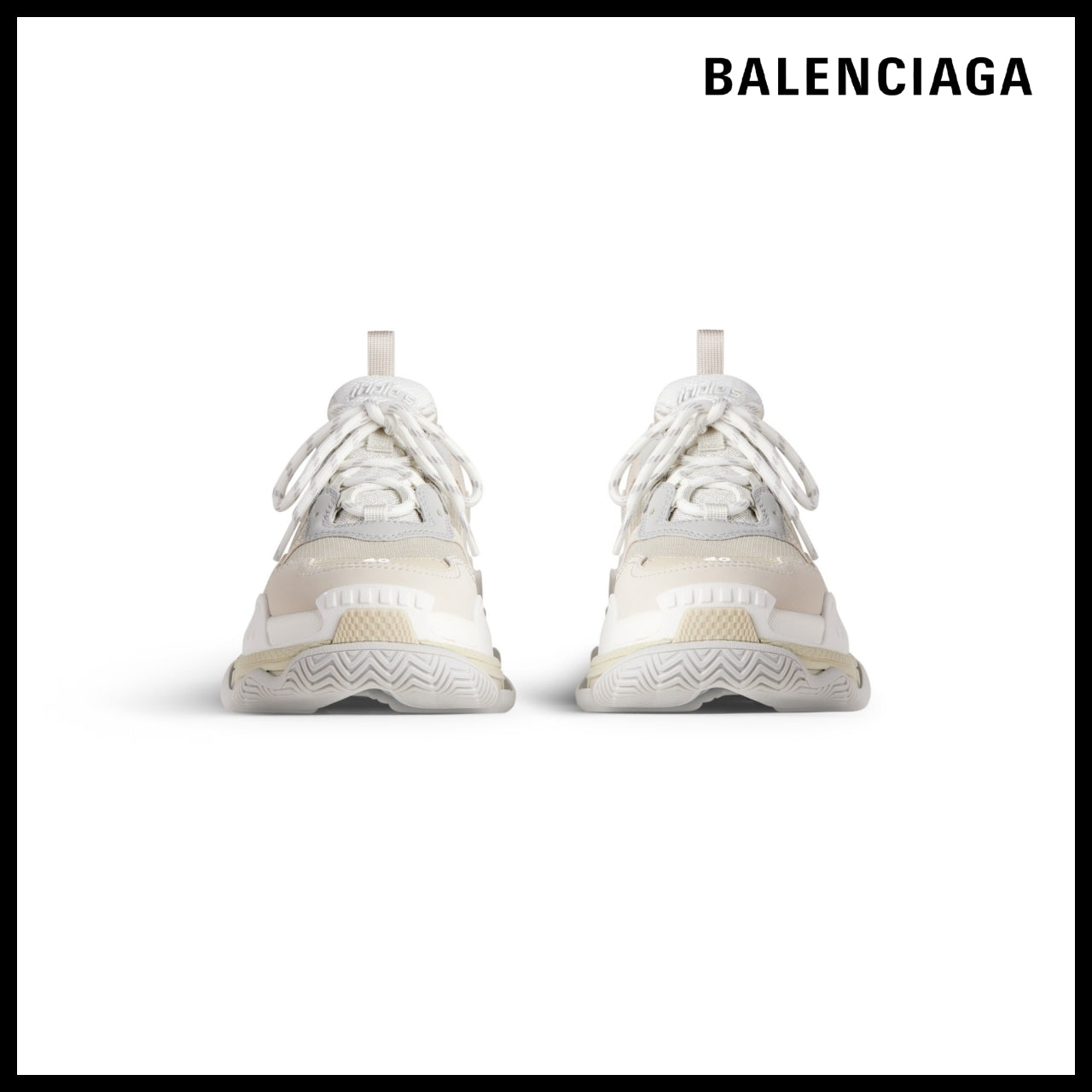 【BALENCIAGA】Triple S Trainers Off-White