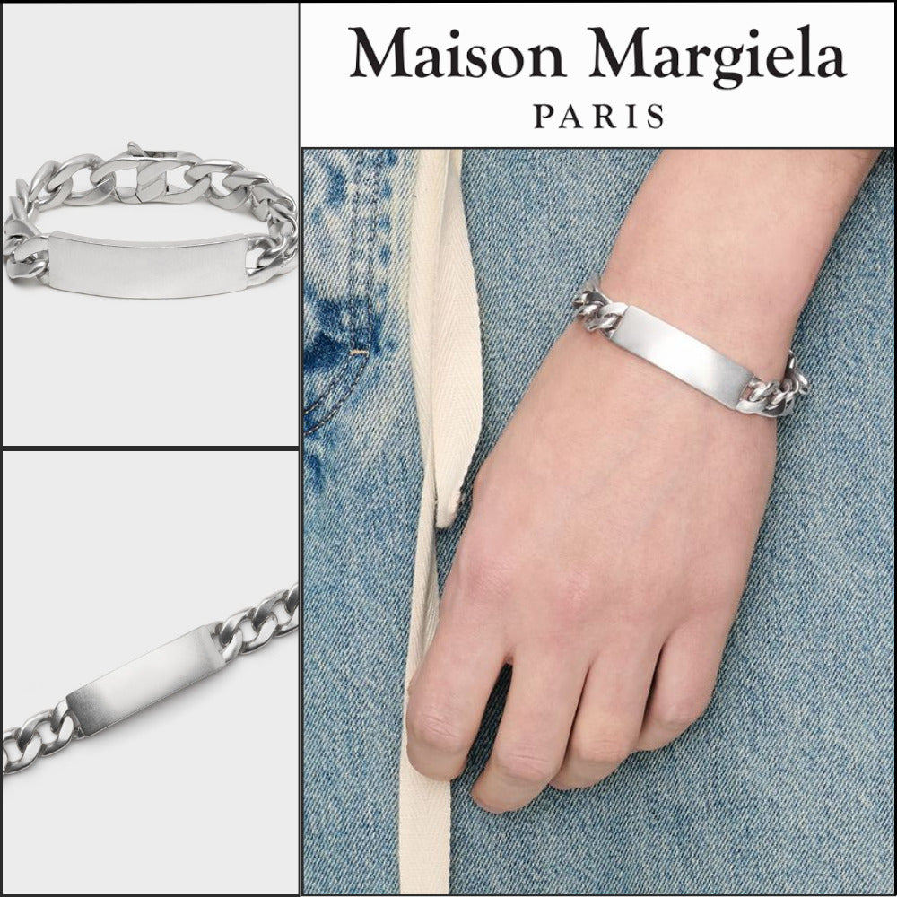★MAISON MARGIELA★ Silver Bracelet Polished Palladium