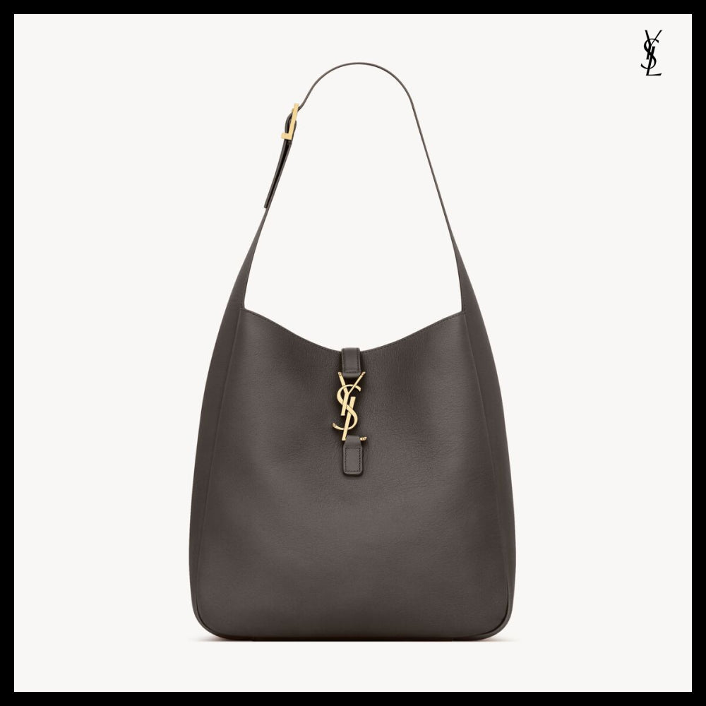 【Saint Laurent】Grained Leather Soft LE 5 A 7 Large Bag