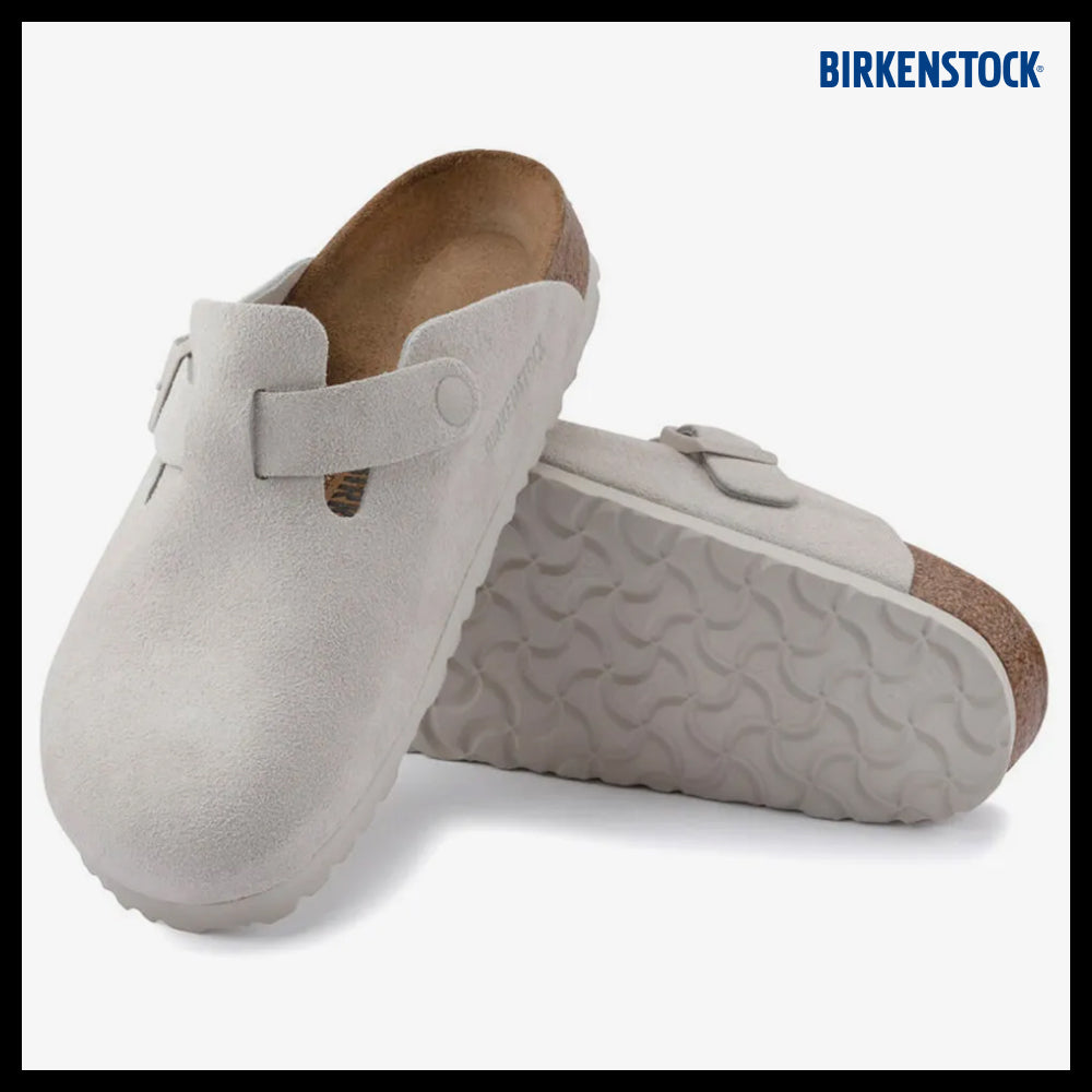 【BIRKENSTOCK】BOSTON SUEDE LEATHER ANTIC WHITE REGULAR