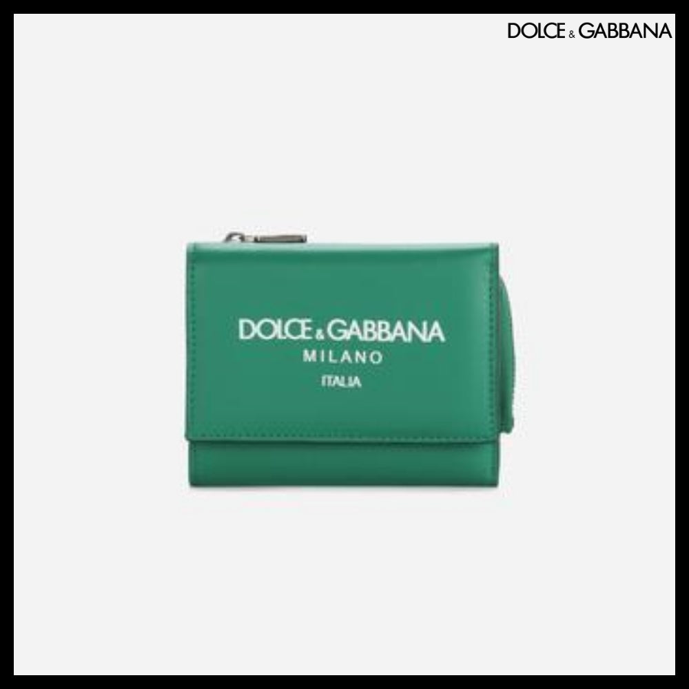 【Dolce&Gabbana】CALFSKIN FRENCH FLAP WALLET LOGO