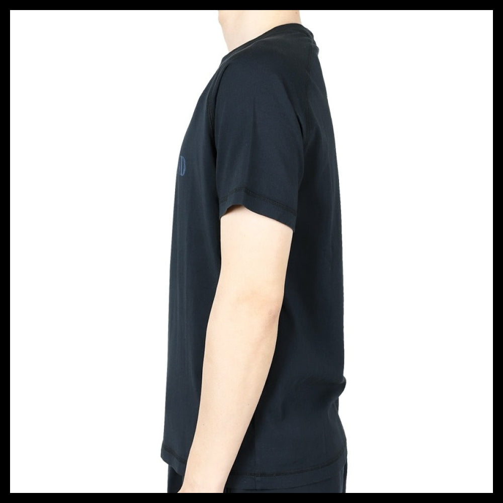 【STONE ISLAND】Logo Print Cotton Jersey T-Shirt Navy
