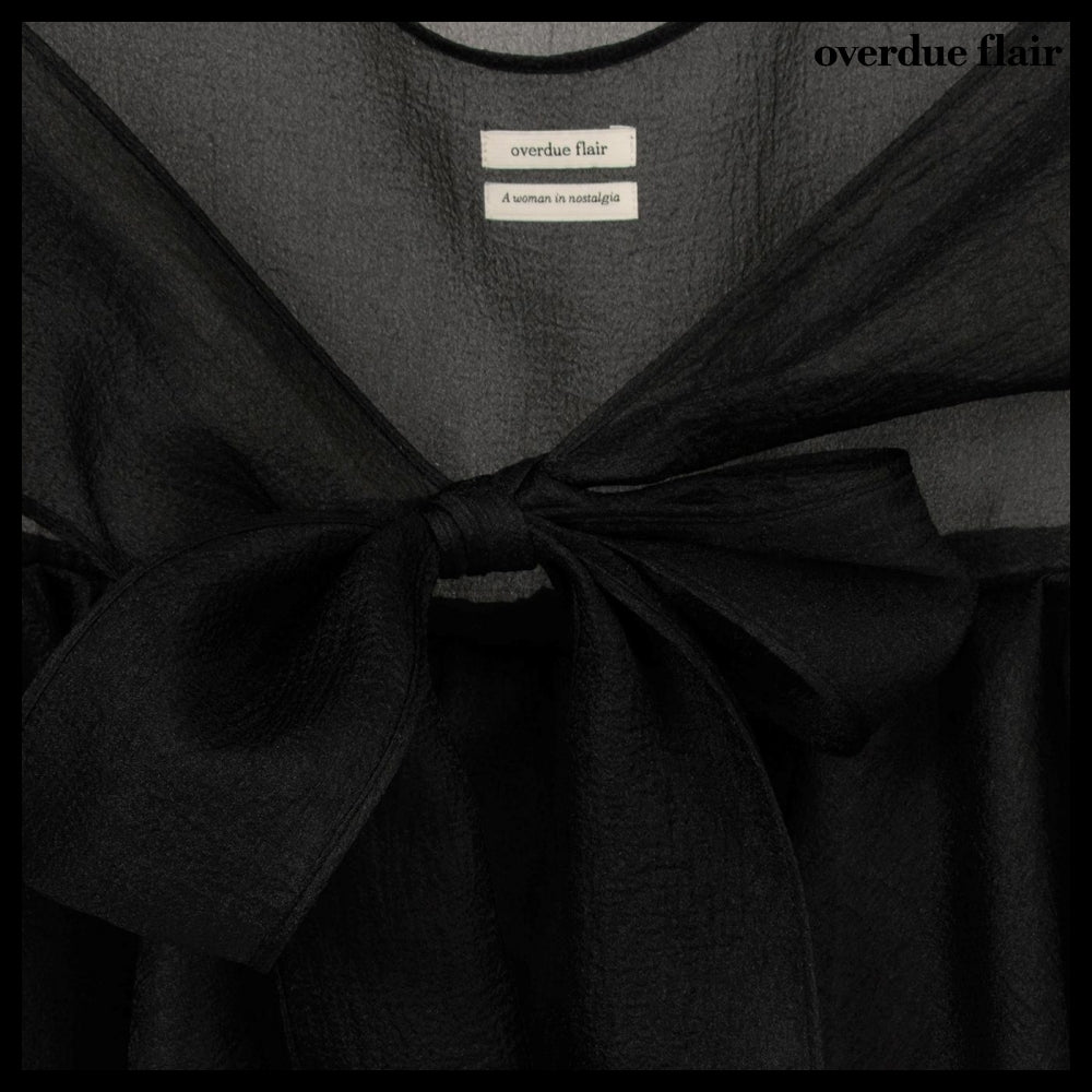 【OVERDUE FLAIR】ORGANZA BALLOON MINI DRESS 2colors