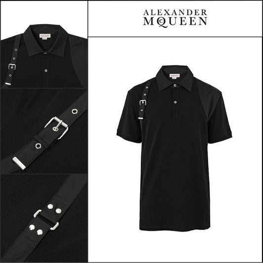 【Alexander Mcqueen】Harness Polo Shirt in Black