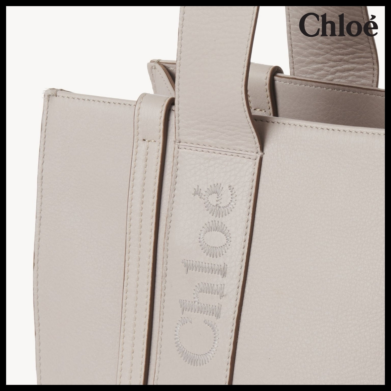 【Chloe】Medium Woody Tote Bag Wilde Grey