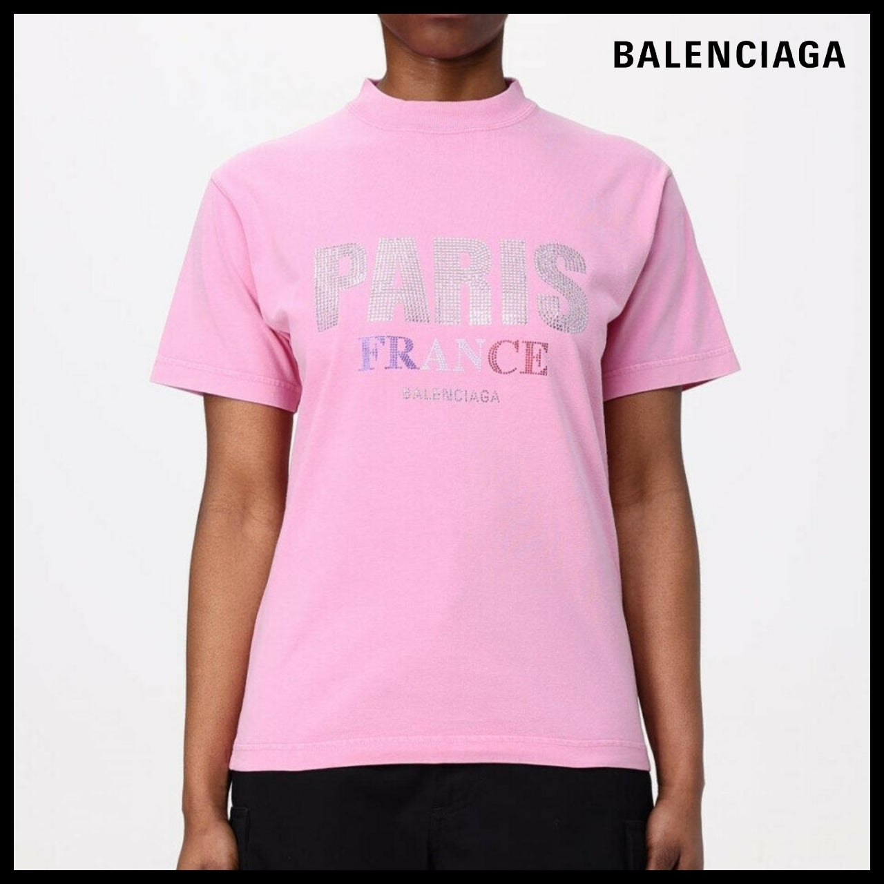 ★Balenciaga アウトレット セール★ Paris Strass T-Shirt