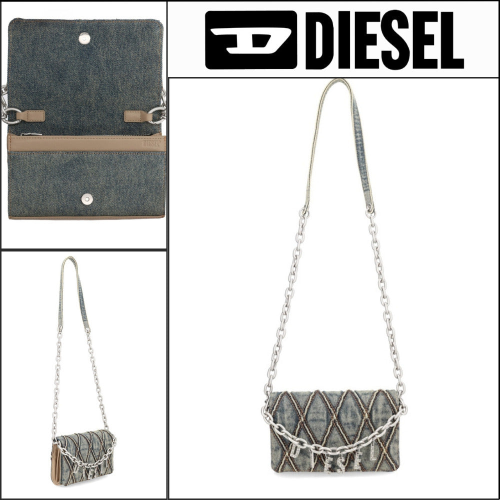 【DIESEL】Grey Utility Shoulder Bag