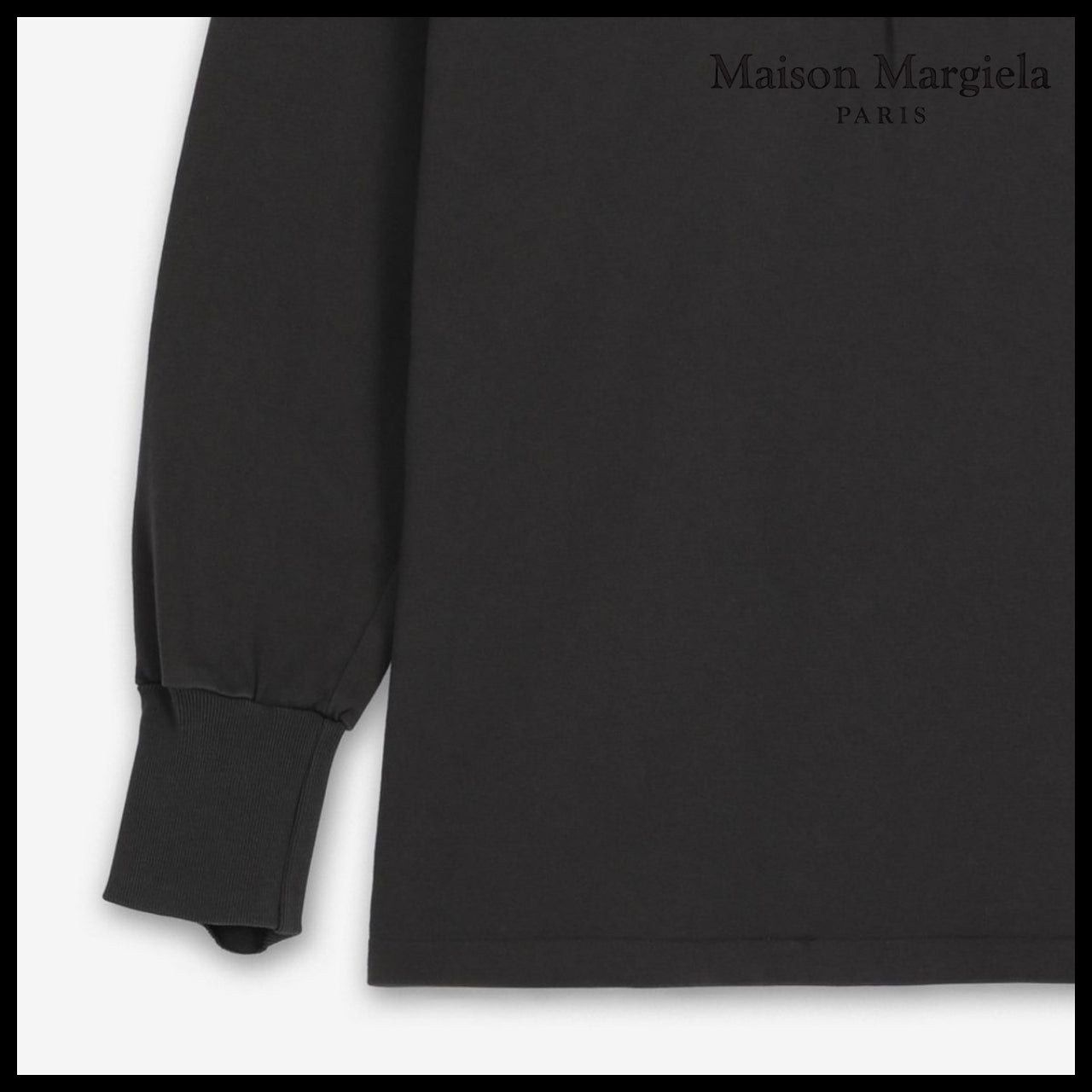 【Maison Margiela】Logo Rugby Polo Shirt Anthracite