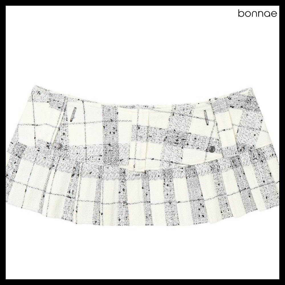 【BONNAE】Micro mini pleats skirt 2Colors