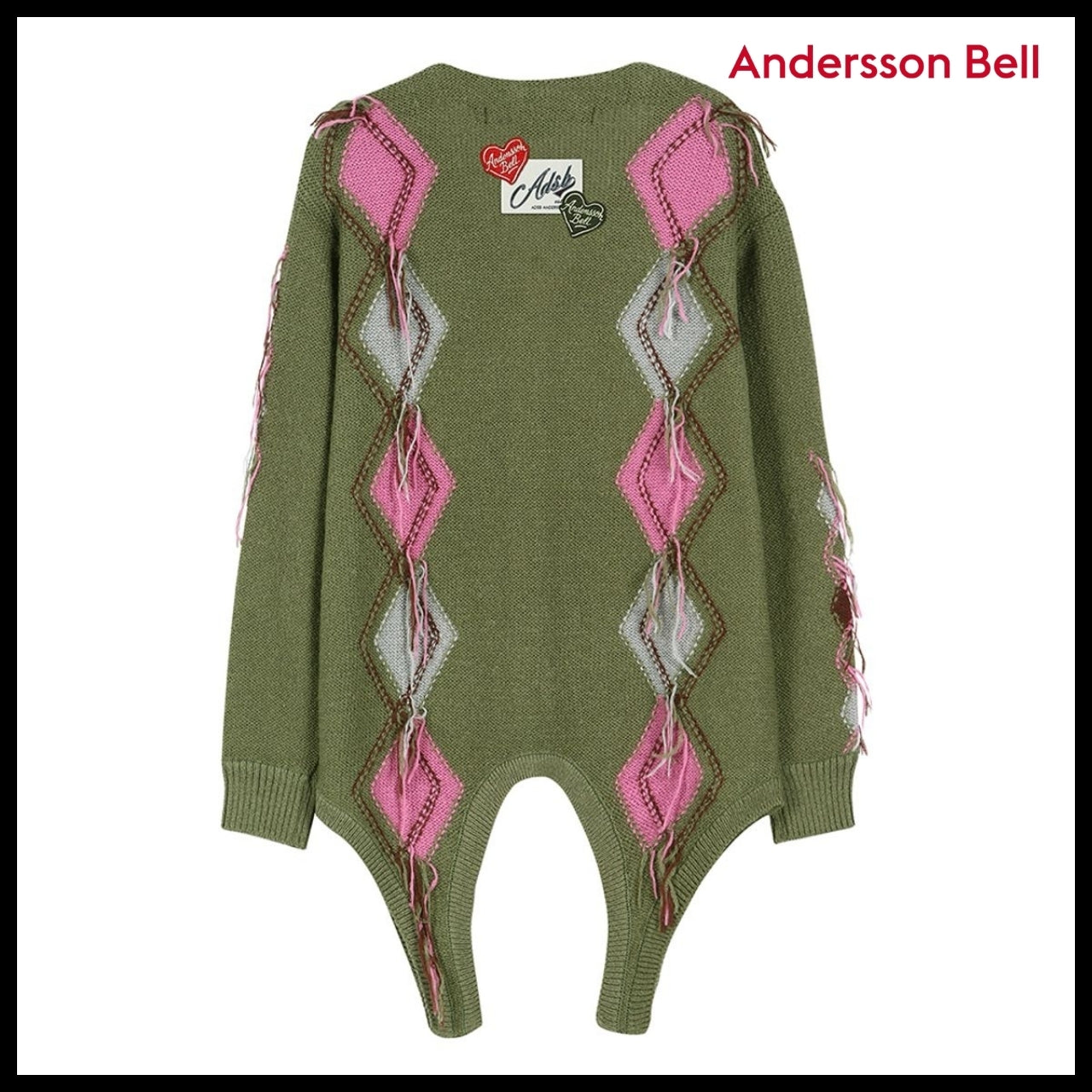 【ANDERSSON BELL】Gartered Argyle Cardigan (2 Colors)