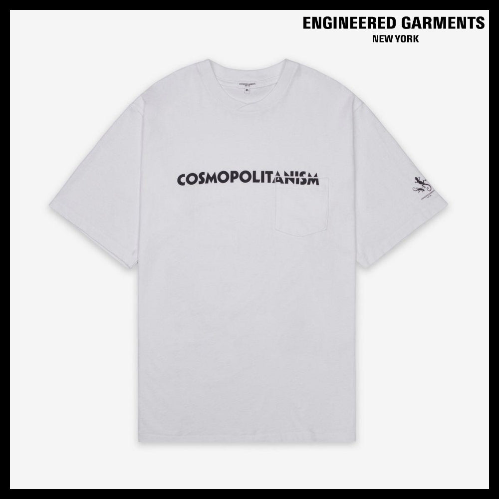 ◆Engineered Garments◆ プリント クロス クルーネック Tシャツ
