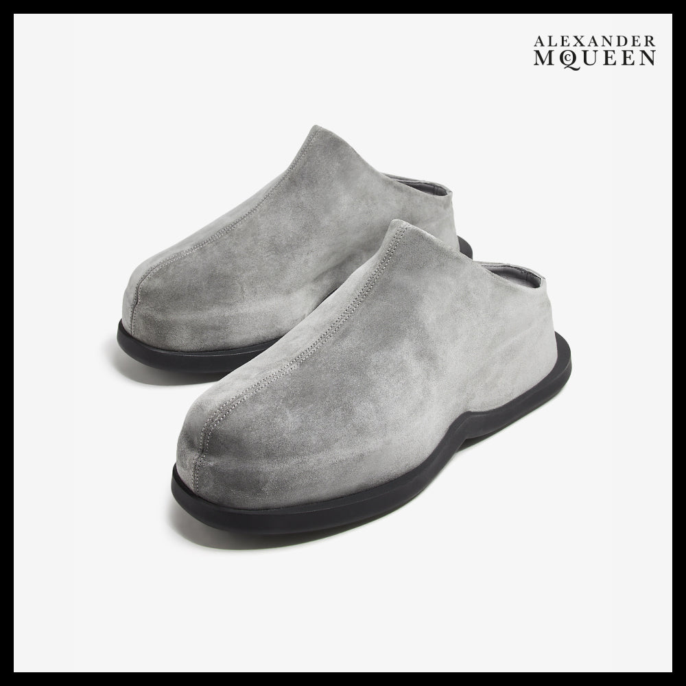 【Alexander Mcqueen】Wave Mules Suede Slip-On