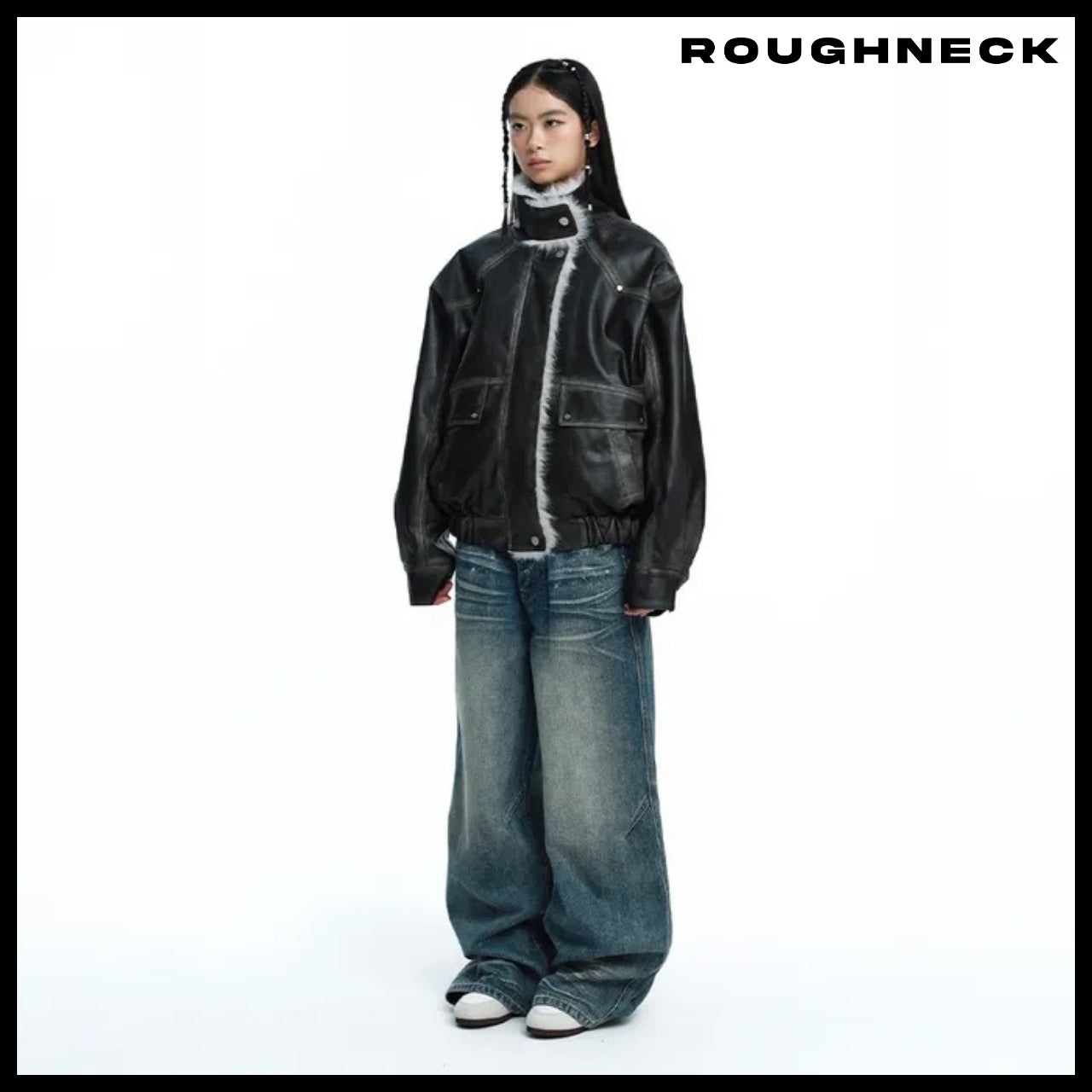 【ROUGHNECK】Washing Leather Mustang Jacket 2 Colors