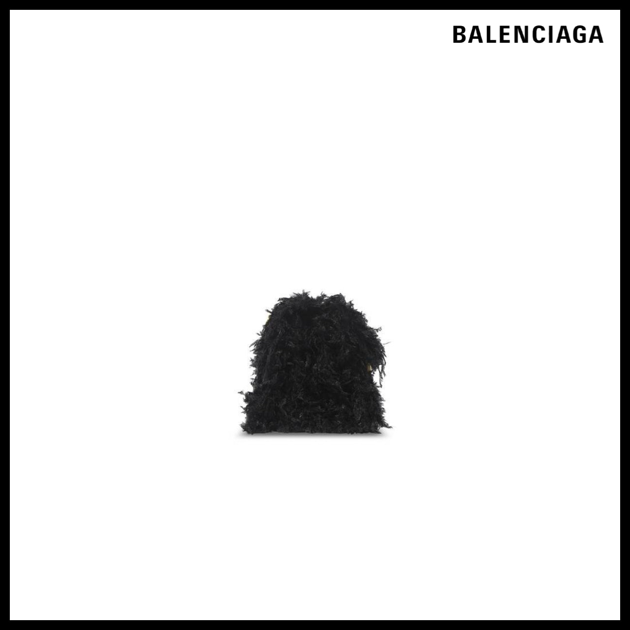 【BALENCIAGA】Crush Small Chain Bag with Fabric Feathers