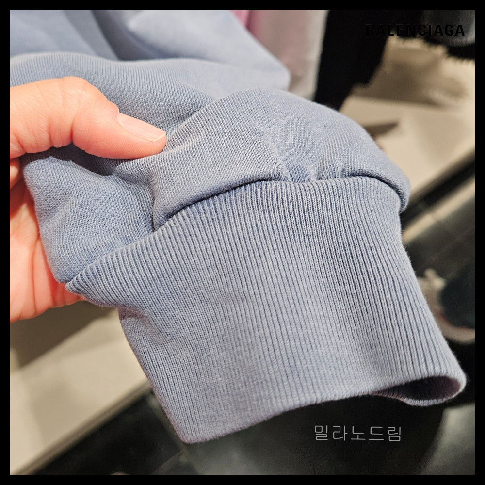 【BALENCIAGA】Hand Drawn Round Hoodie Grey