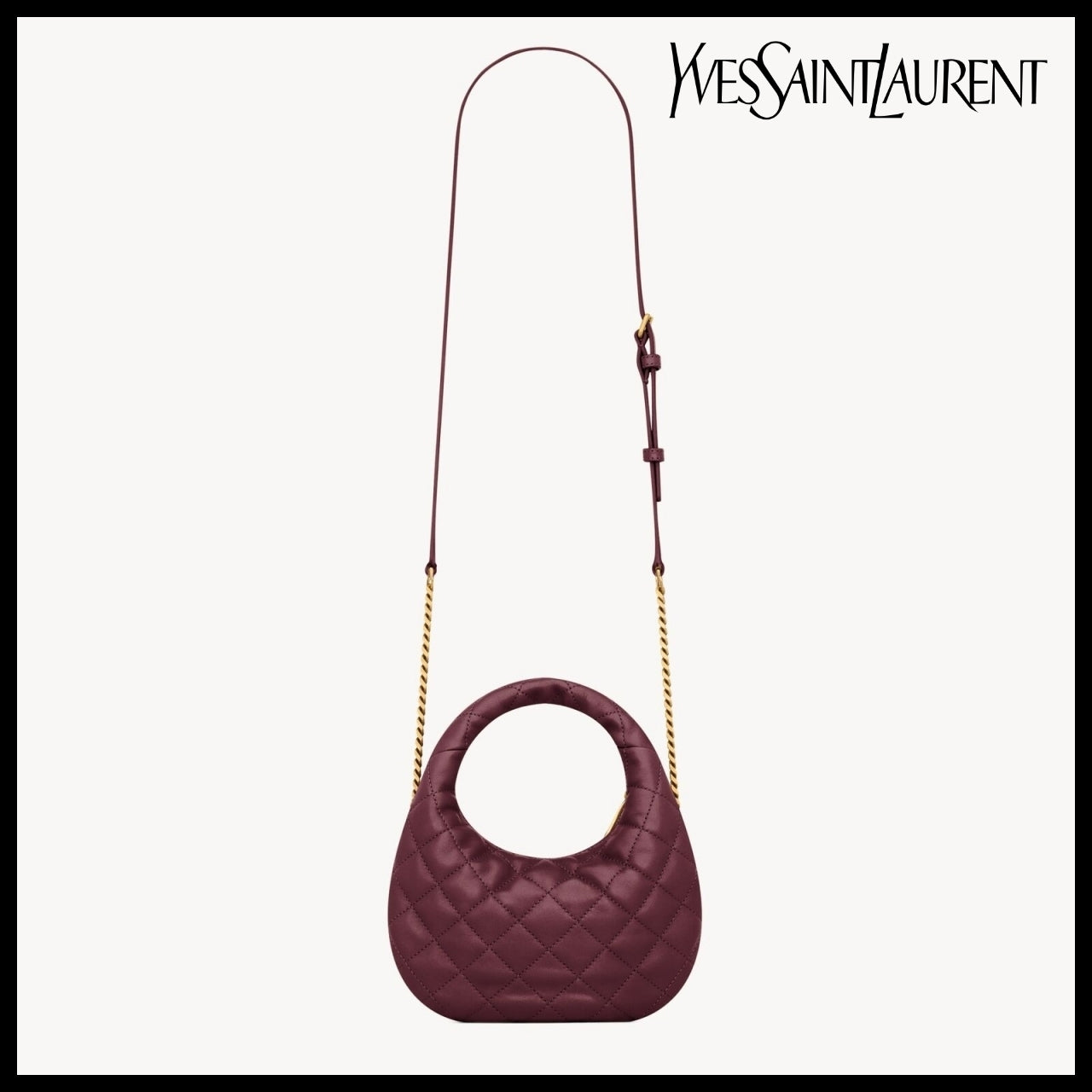 【Saint Laurent】Quilted Nappa Leather ICARINO Mini Bag
