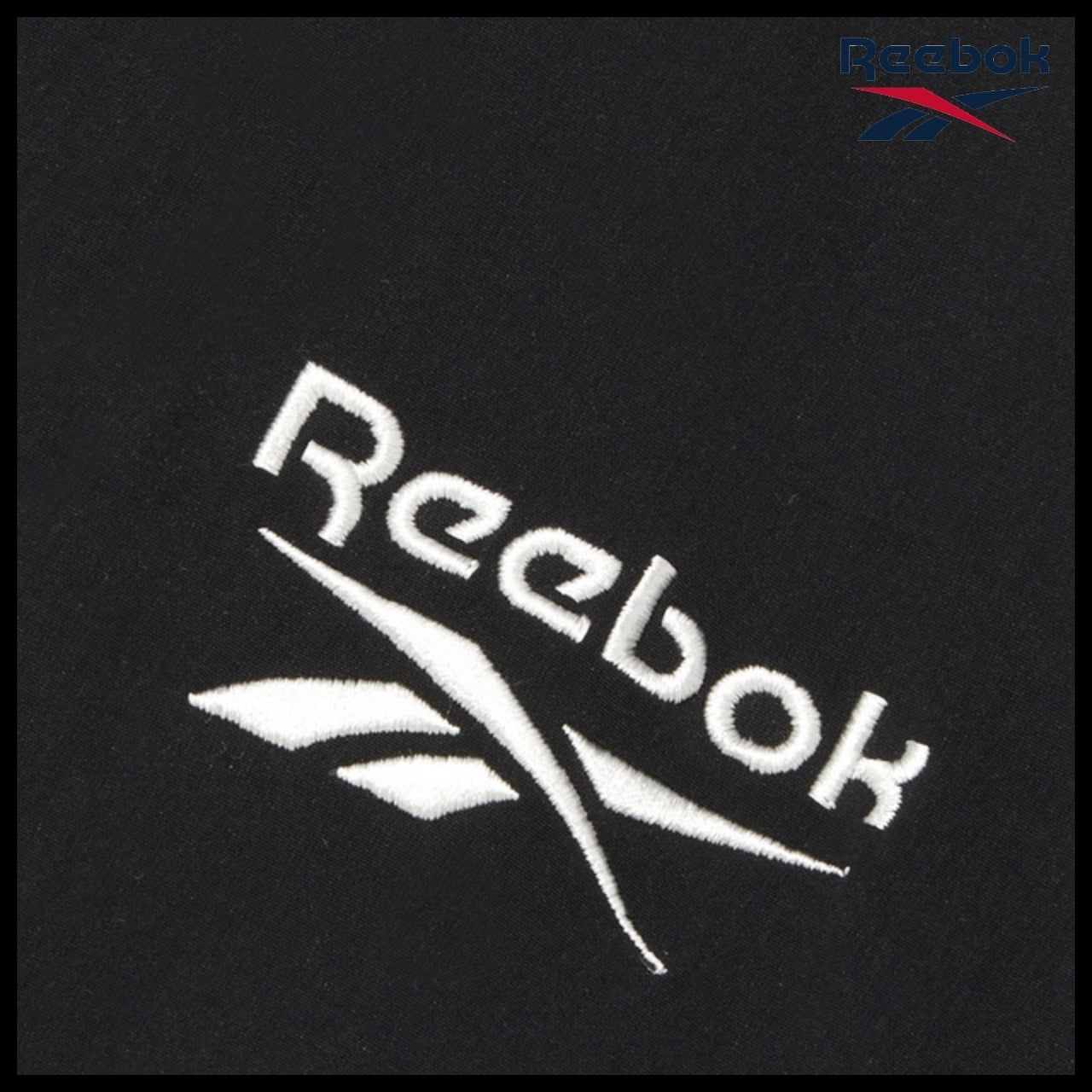 【Reebok】Stretch Hooded Windbreaker Jacket Black