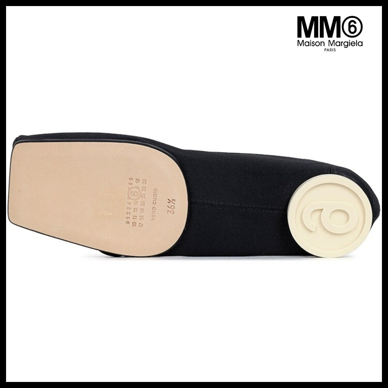 【MM6 Maison Margiela】25SS Black Anatomic Numbers Ballerina