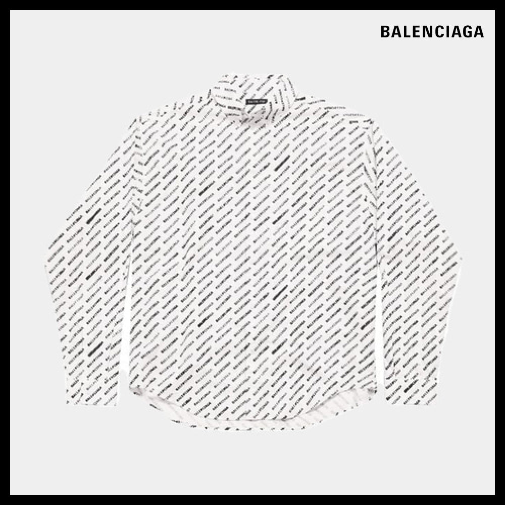 【BALENCIAGA】Cocoon Shirt White Navy