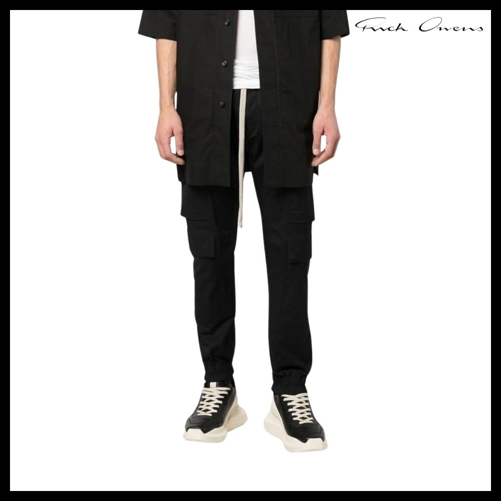 【RICK OWENS】Mastodon Mega Cargo Pants Black