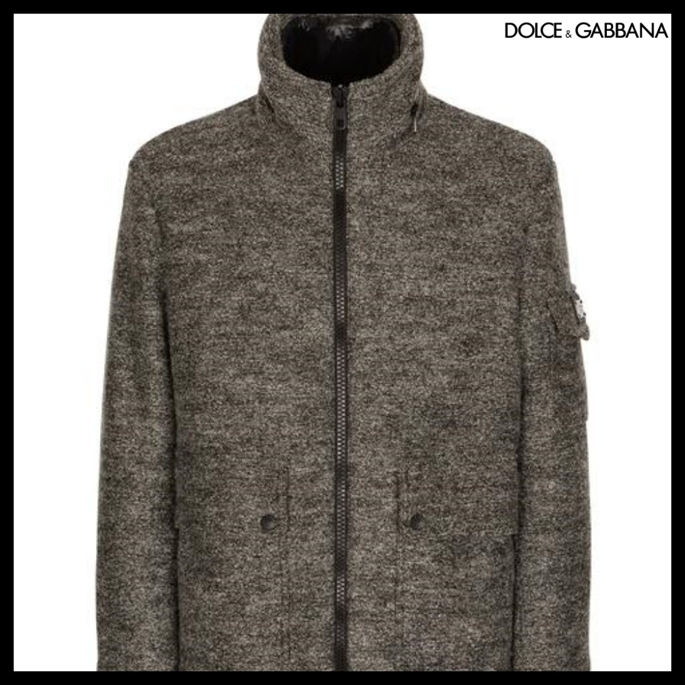 【Dolce&Gabbana】PADDED WOOL JACKET BRANDED TAG