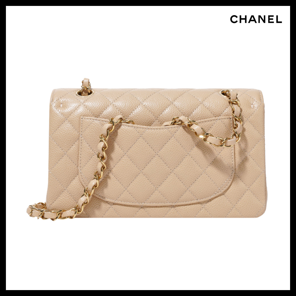 【CHANEL】Small Classic Handbag Grained Calfskin